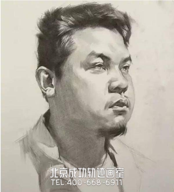 教你画4分之3男青年素描头像