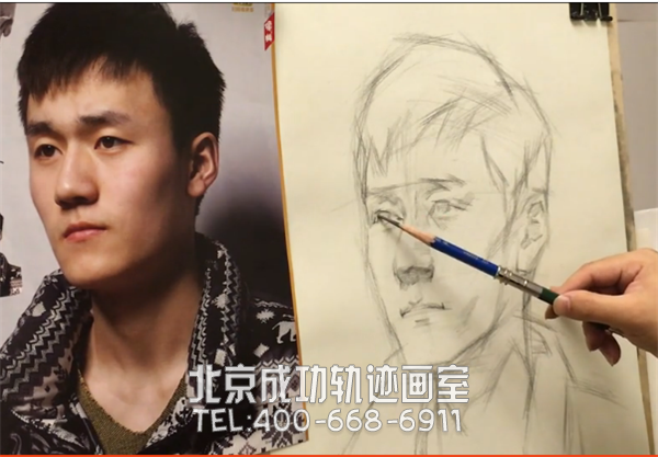 素描头像男生