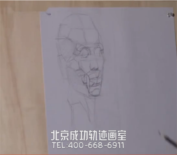 素描石膏像初学步骤图