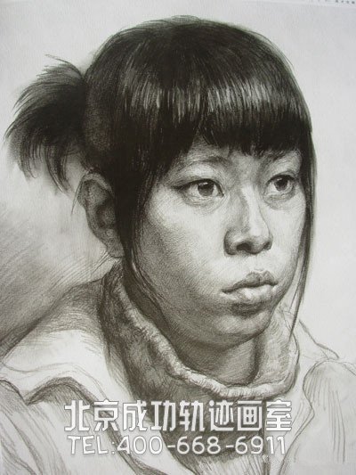 素描入门：素描头像临摹构图教程