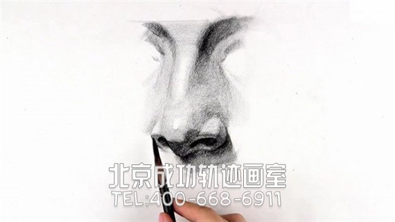 素描鼻子画法步骤图片教程