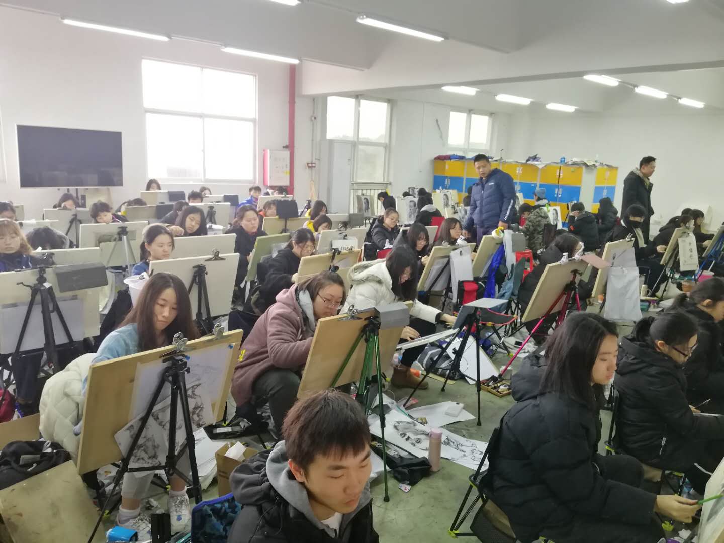 北京成功轨迹画室校考氛围现场图